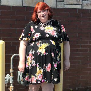 Torrid Floral Skater Dress, 5